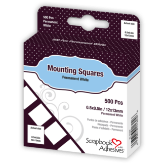 Scrapbook Adhesive Mounting Squares 500pcs white