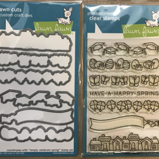 Lawn Fawn Simply Celebrate Spring stamp and die set