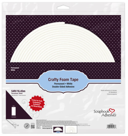 Scrapbook Adhesives White foam Roll 54ft/16.45m