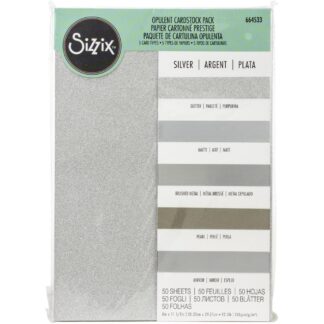 Sizzix Opulent Cardstock pack SILVER 664533