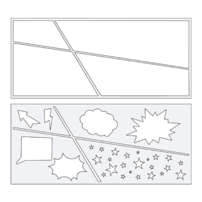 SBS - Stencil - Comic Builder Slimline 2 piece - Image 2