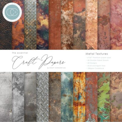 Craft Consortium 6X6 paper pad Metal Textures