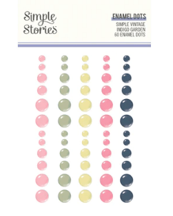 Simple Stories - Enamel Dots - Simple Vintage Indigo Garden
