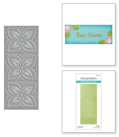 Spellbinders - Carved Tile Slimline Embossing Folder