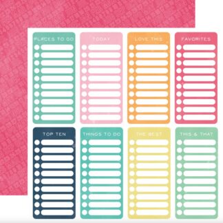 Echo Park Creative Agenda Checklists 12X12 paper