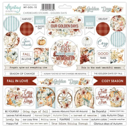 Mintay - Chipboard Stickers - Golden Days