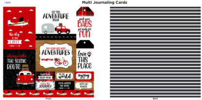 Echo Park - Let's Go Anywhere - 12 x 12 paper Multi Journaling Cards