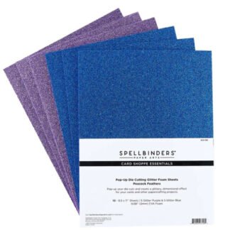 Spellbinders - Die Cutting Glitter Foam Peacock Feathers