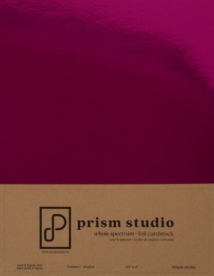 Prism Studio - Foil Cardstock Pink Tourmaline 8 1/2 X 11