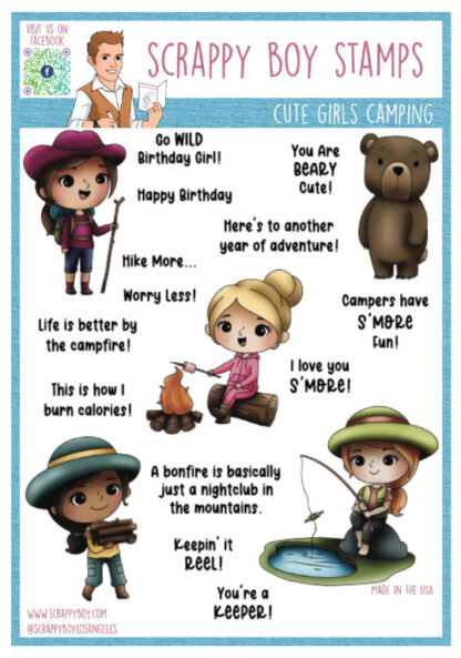 SBS - Stamp Set - Cute Girls Camping