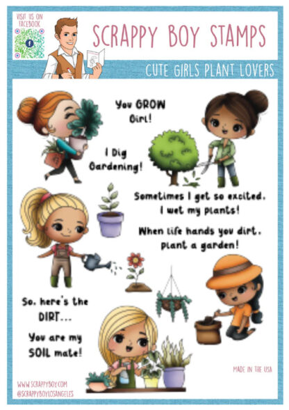 SBS - Stamp Set - Cute Girls Plant Lovers