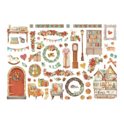 Stamperia -  Ephemera - Adhesive Paper Cut Outs - All Around Xmas - Image 2