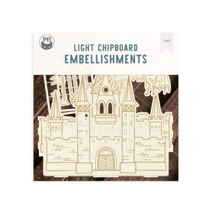 P13 - 3D Castle Light Chipboard Embellishments