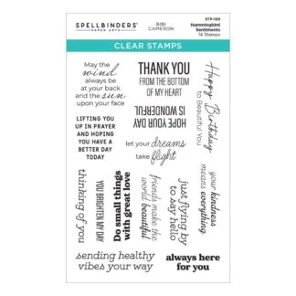 Spellbinders - Clear Stamps - Hummingbird Sentiments