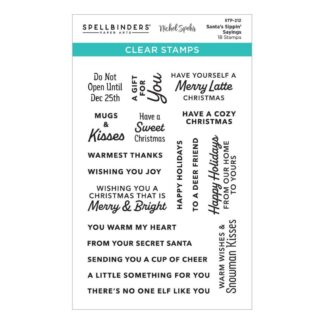 Spellbinders - Clear Stamps - Santa's Sippin' Sentiments