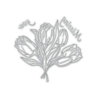 Couture Creations - LetterPress Plates - Missing You Floral