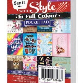 Hunkydory - Say it With Style in Full Colour Pocket Pad - Birthday Wishes