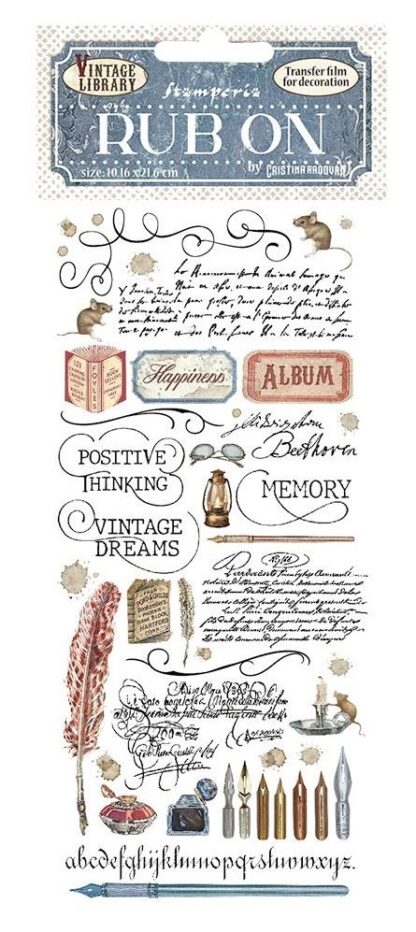 Stamperia - Rub On - Vintage Library