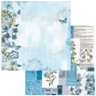 49 & Market - 12X12 paper - Spectrum Gardenia - Classics Blue Persuasion