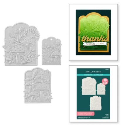 Spellbinders - 3D embossing folder and dies - Mushrooms From Me to You