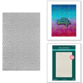 Spellbinders - 3D embossing folder - Peacock Motif
