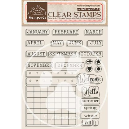 Stamperia- Christmas Calendar Monthly stamp set