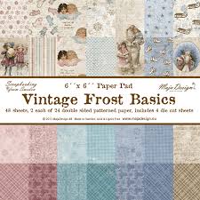Maja Design 6X6 paper pad Vintage Frost Basics 48 sheets