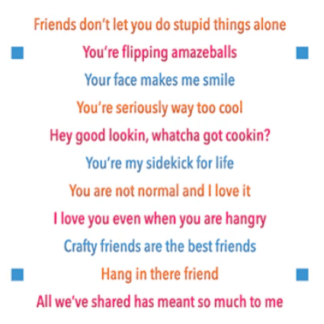 LDRS Creative - Stamp - Friends 4X4 Sentiment Stack 3358