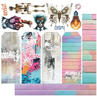 Uniquely Creative - Cyberpunk Paper 12X12 Steampunk Graffiti