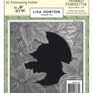 Lisa Horton - 3D Embossing Folder - Framed Poinsettia with inset die