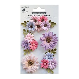 Little Birdie - Fairy Garden Paper Flowers 5/Pkg Fairy Sparkle