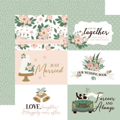 Echo Park - 6X4 Journaling Cards - Marry Me 12x12 Paper