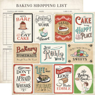 Carta Bella - Roll With It - Baking Journaling Cards 12 x 12 Paper