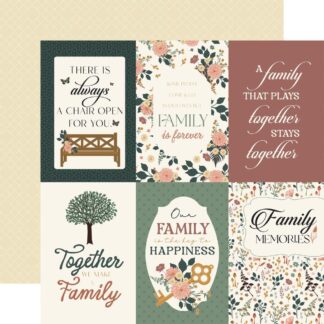 Echo Park - Family - 4X6 Journaling Cards 12x12 Paper