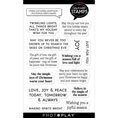 PhotoPlay Inside Out Holiday Sentiments 2 stamp set