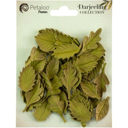 Little Birdie - Rose Leaves Flowers 40/Pkg Vintage Green