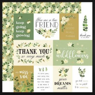 Carta Bella - Flora 4 - 12 x 12 Paper - Natural Journaling Cards