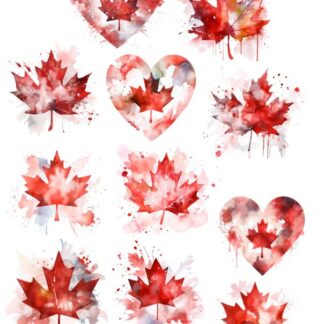 SSD - Canadian Poppies Foliage Ephemera STANDARD cardstock