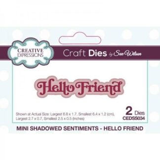 Creative Expressions - Mini Shadow Sentiments Hello Friend CEDSS034