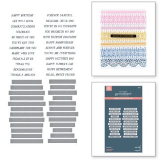 Spellbinders - Ideal Moments Sentiments betterpress plates and dies