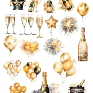 SSD - New Years with my Gnomies Celebrations Ephemera STANDARD cardstock
