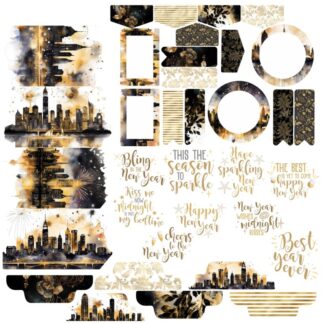 SSD - New Years with my Gnomies Essentials Ephemera STANDARD cardstock