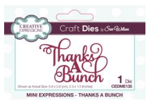 Creative Expressions - Mini Expressions- Thanks A Bunch CEDME135