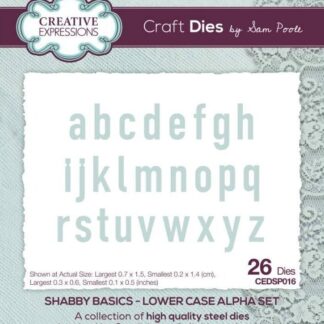 Creative Expressions - Shabby Basics - Lower Case Alpha set