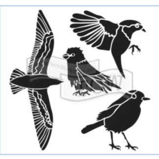 TCW - 12X12 Stencil - Bird Gathering TCW684