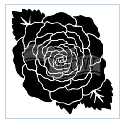 TCW - 12X12 Stencil - Large Rose TCW722