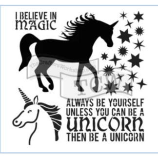 TCW - 12X12 Stencil - Unicorn TCW738