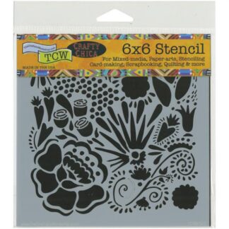 TCW - 6X6 Stencil - Mini Chica Doodle TCW654s