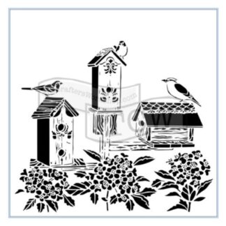 TCW - 6X6 Stencil - Mini Bird Houses TCW664s