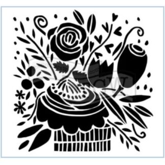 TCW - 6X6 Stencil - Mini Celebration Bouquet TCW688s